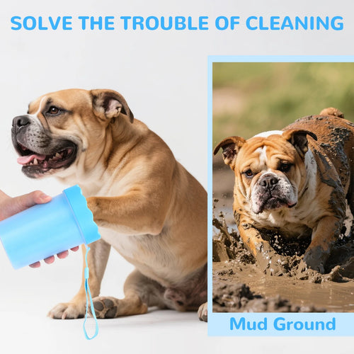 Equvunn Portable Dog Paw Cleaner Cup - Medium Size Paw Washer for Pets