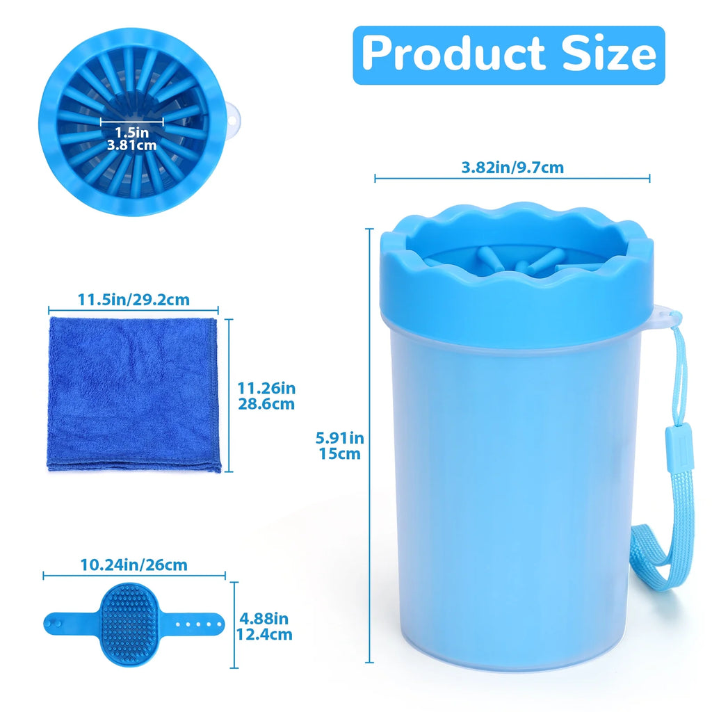 Equvunn Portable Dog Paw Cleaner Cup - Medium Size Paw Washer for Pets