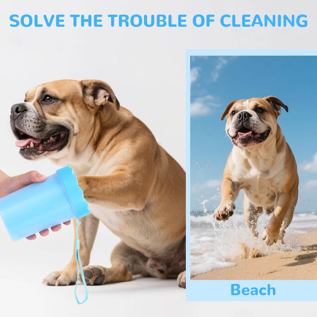 Equvunn Portable Dog Paw Cleaner Cup - Medium Size Paw Washer for Pets